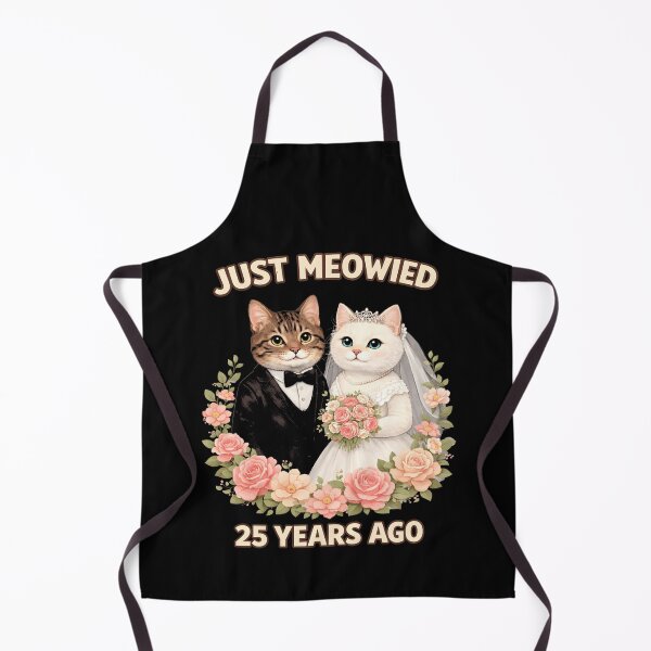 Item preview, Just Meowied Cat 25th Wedding designed and sold by JODYSMORGAN.