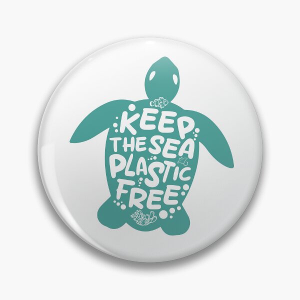 Item preview, Keep the sea plastic-free - turtle designed and sold by Wolagno.