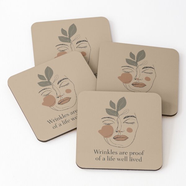 Item preview, Wrinkles Are Proof of a Life Well Lived – Aging Gracefully Quote designed and sold by AmoebaPress.