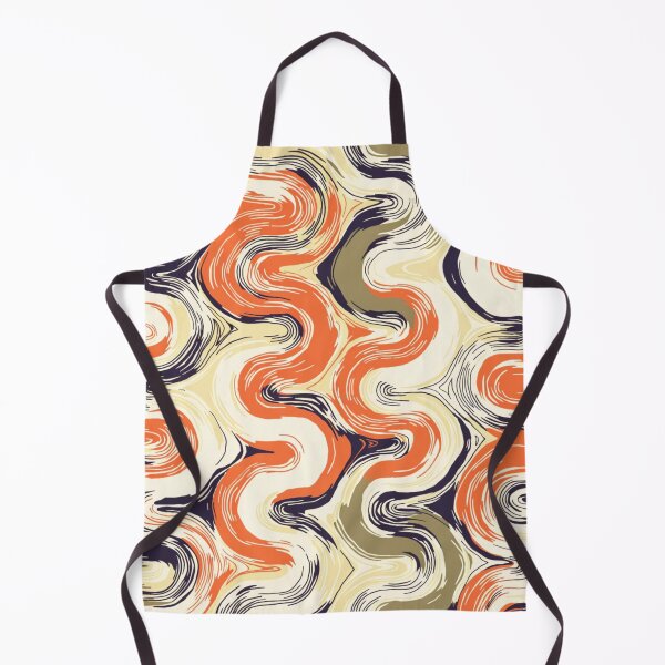 Item preview, Abstract Retro Wavy Pattern in Earth Tones designed and sold by Print culturee.