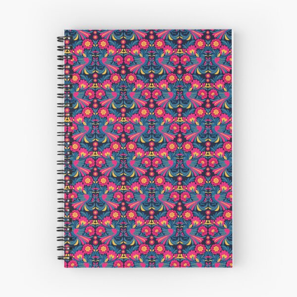 Item preview, Modern Otomi Style Bird and Flower Pattern - Vibrant Colors designed and sold by LaPolilladPapel.