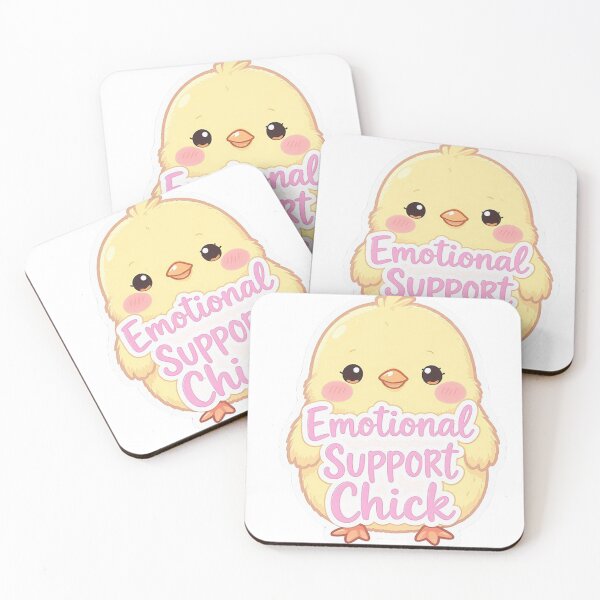 Item preview, Emotional Support Chick Cute Kawaii Chicken – Funny Comfort Animal Sticker, Mental Health Cute Design designed and sold by Barkashow.