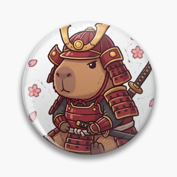 Item preview, Cute Samurai Capybara Sticker designed and sold by CapyVerses.