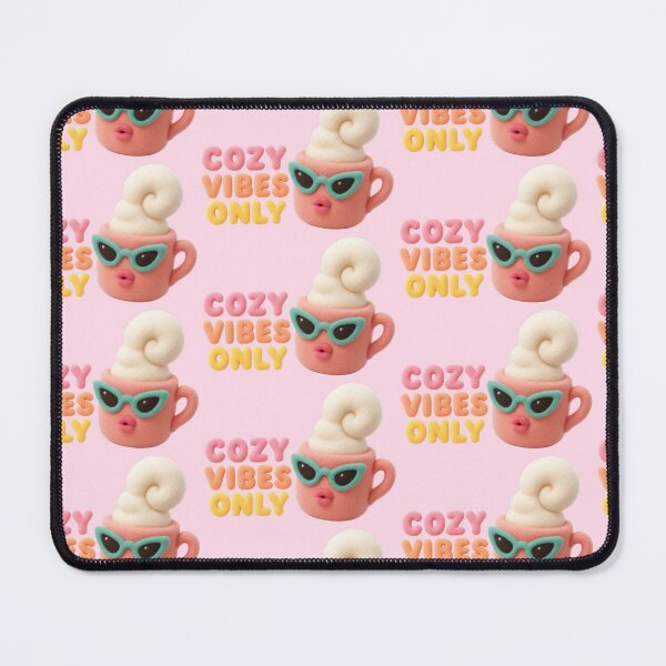 Item preview, Cozy Vibes Only Coffee Cup Pastel Soft Fuzzy Face designed and sold by MsBrillMakes.