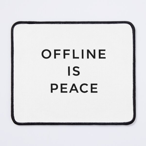 Item preview, Offline Is Peace Minimal Quote Sticker – Introvert Aesthetic Calm Design designed and sold by MinimalMood Studio.