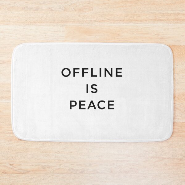 Item preview, Offline Is Peace Minimal Quote Sticker – Introvert Aesthetic Calm Design designed and sold by MinimalMood Studio.