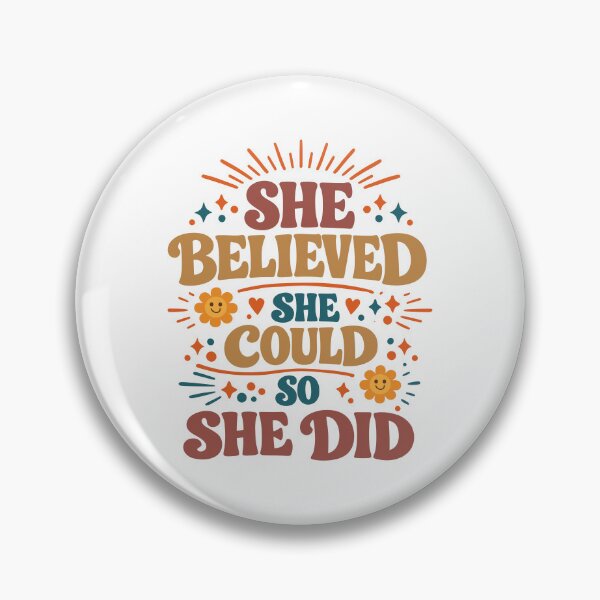Item preview, She Believed She Could So She Did – Inspirational Quote Typography designed and sold by designclub.
