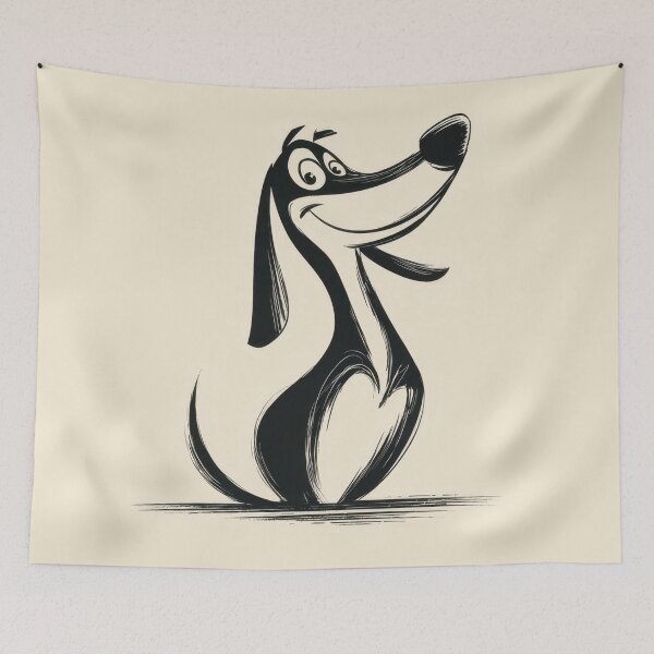 Item preview, Happy dog character sits and smiles designed and sold by anytka.