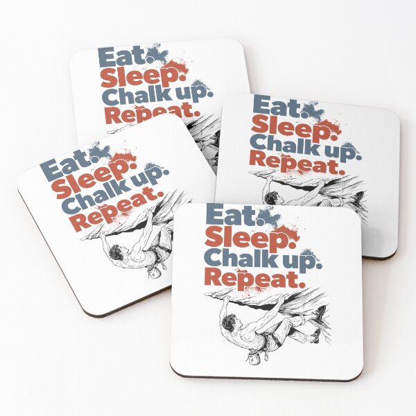 Item preview, Climbing Bouldering Eat Sleep Chalk Up Repeat designed and sold by LoomLevel.