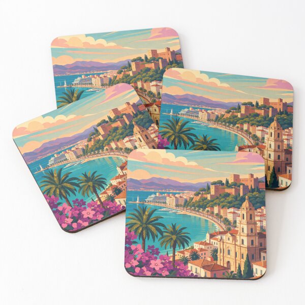 Item preview, Málaga Spain Travel Poster designed and sold by MatthewHeights.