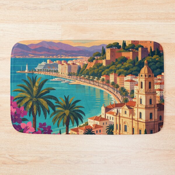 Item preview, Málaga Spain Travel Poster designed and sold by MatthewHeights.