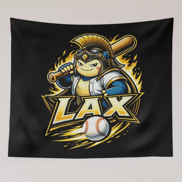 Item preview, LAX Baseball Spartan Warrior Mascot Cute Blue Character Sports Team Art designed and sold by WilliaMaler.