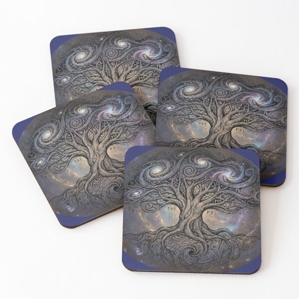 Item preview, Cosmic Tree of Life with Galaxy Roots designed and sold by NecroScrolls.