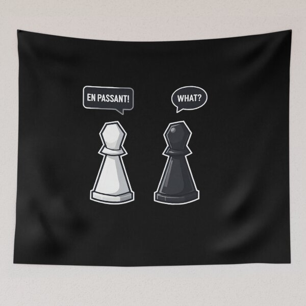 Item preview, En Passant Chess Meme - What? Funny Pawn designed and sold by TshirtsOnline-.
