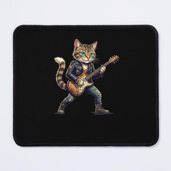 Item preview, Tabby Cat Rocker Electric Guitar Player designed and sold by snowry.