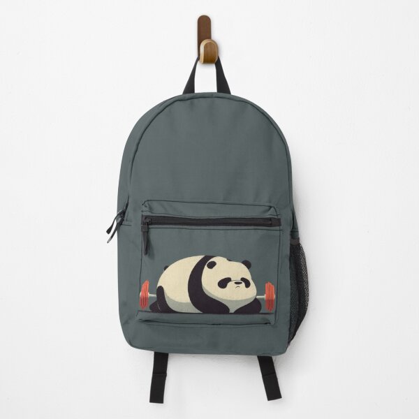 Item preview, Panda lifts weights in gym setting designed and sold by anytka.