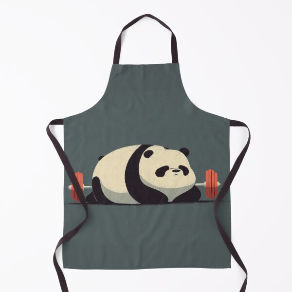 Item preview, Panda lifts weights in gym setting designed and sold by anytka.