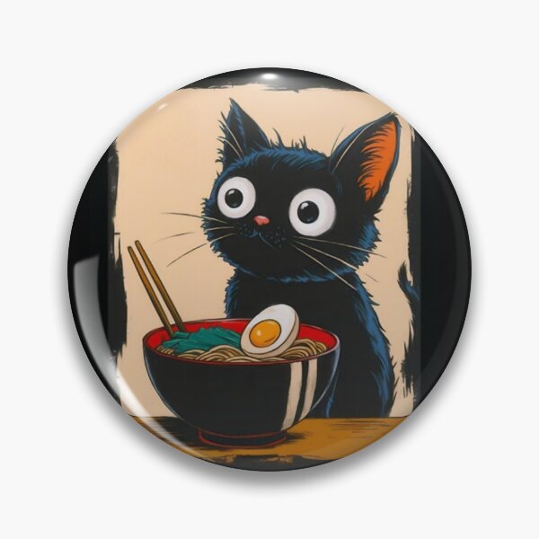 Item preview, Kawaii Cat Eating Ramen Funny designed and sold by casamomo.