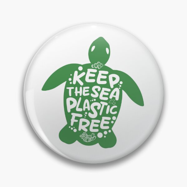 Item preview, Keep the sea plastic-free - turtle designed and sold by Wolagno.
