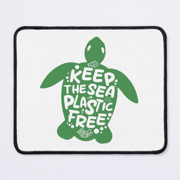 Item preview, Keep the sea plastic-free - turtle designed and sold by Wolagno.