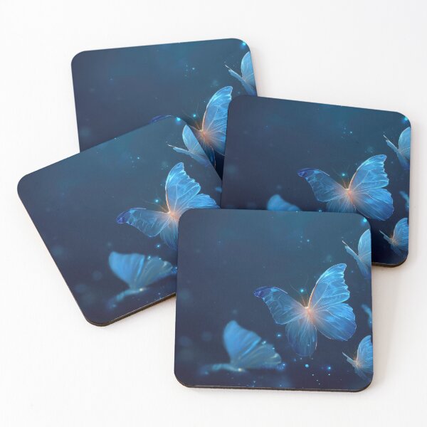 Item preview, Butterflies fly in blue light designed and sold by anytka.