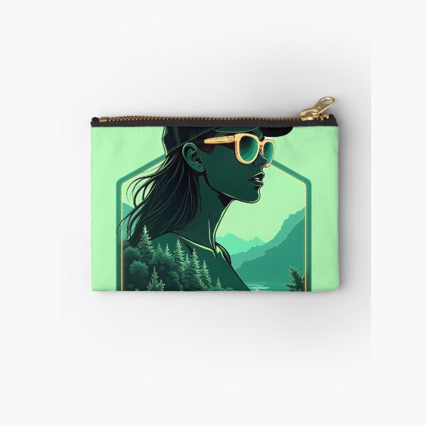 Item preview, Urban emerald hexagon shield with a double exposure woman wearing a cap and sunglasses designed and sold by GreenDreamArt.