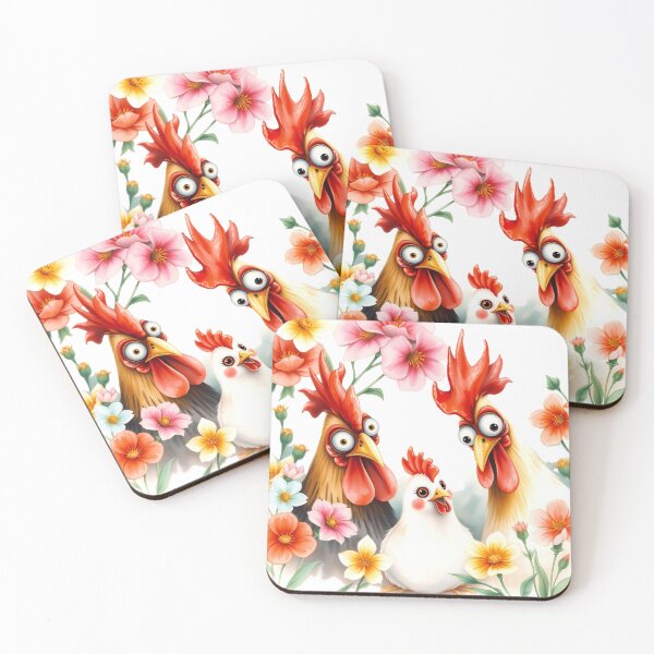 Item preview, The Hen House Gang: Floral Family Chaos designed and sold by Serene Strokes Art.