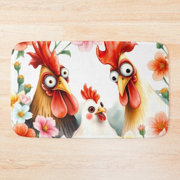 Item preview, The Hen House Gang: Floral Family Chaos designed and sold by Serene Strokes Art.