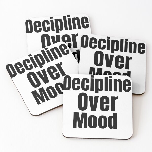 Item preview, Discipline Over Mood Motivational Aesthetic Quote Design designed and sold by PrataeAesthetics.