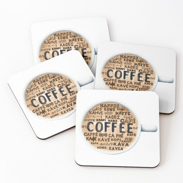 Item preview, Coffee in Many Languages Typography | Global Coffee Lover Gift designed and sold by SHELOPS.