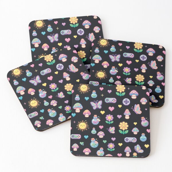 Item preview, Kawaii Pixel Spring Pattern designed and sold by FantasyFabrik.
