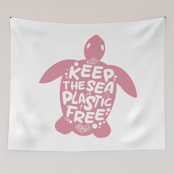 Item preview, Keep the sea plastic-free - pink designed and sold by Wolagno.