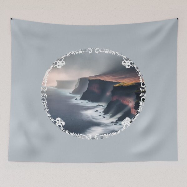 Item preview, Coastal Cliffs Seascape – Elegant Ocean Landscape Art designed and sold by AbeiiStore.