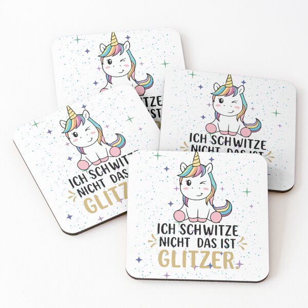 Item preview, Unicorn I Dont Sweat Its Glitter Gym Fitness Funny designed and sold by LoomLevel.