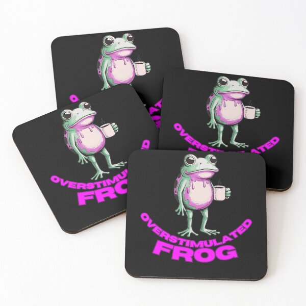 Item preview, Overstimulated Frog – Coffee Chaos Meme designed and sold by StaticMood.
