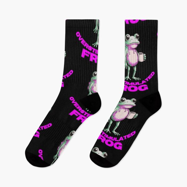 Item preview, Overstimulated Frog – Coffee Chaos Meme designed and sold by StaticMood.