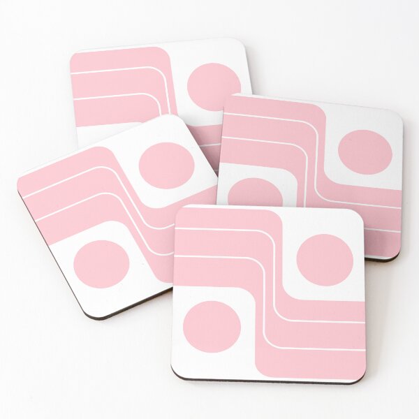 Item preview, Retro Geometric Stripes 231 Pink and White designed and sold by tonymagnerart.