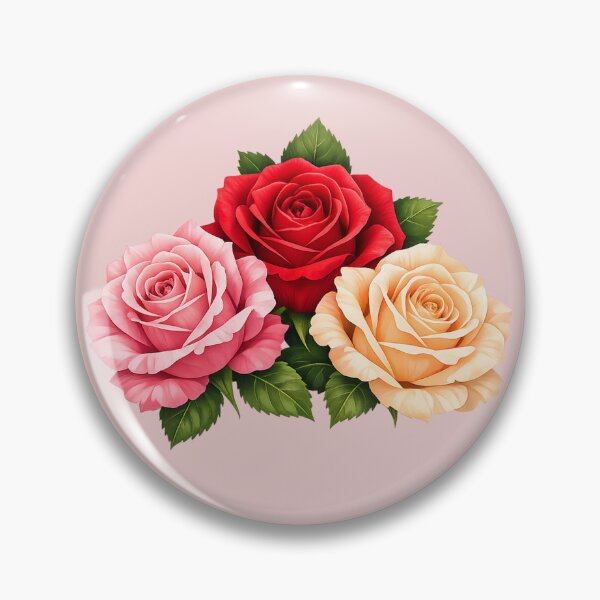 Item preview, Three Colorful Roses - Floral Minimal Design designed and sold by TaliVibes.