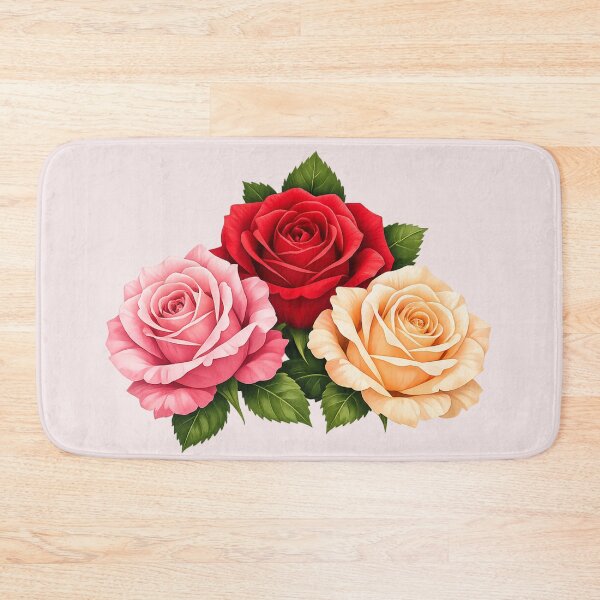 Item preview, Three Colorful Roses - Floral Minimal Design designed and sold by TaliVibes.