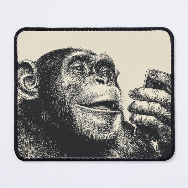 Item preview, Monkey using smartphone in sketch designed and sold by anytka.
