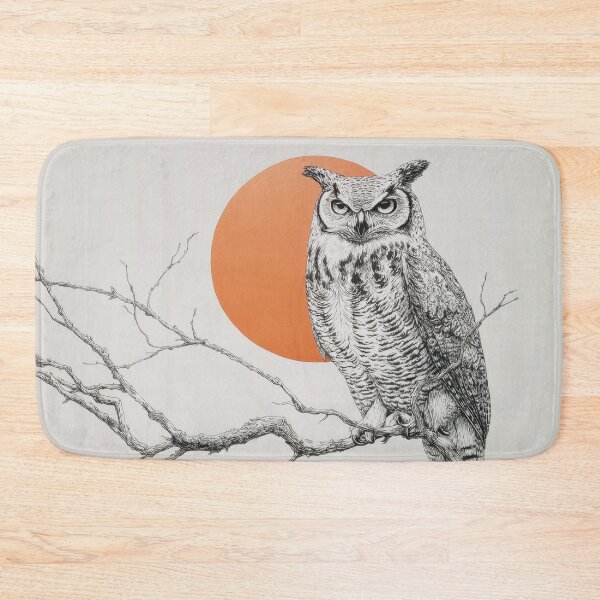 Item preview, Owl sits on a branch at sunset designed and sold by anytka.