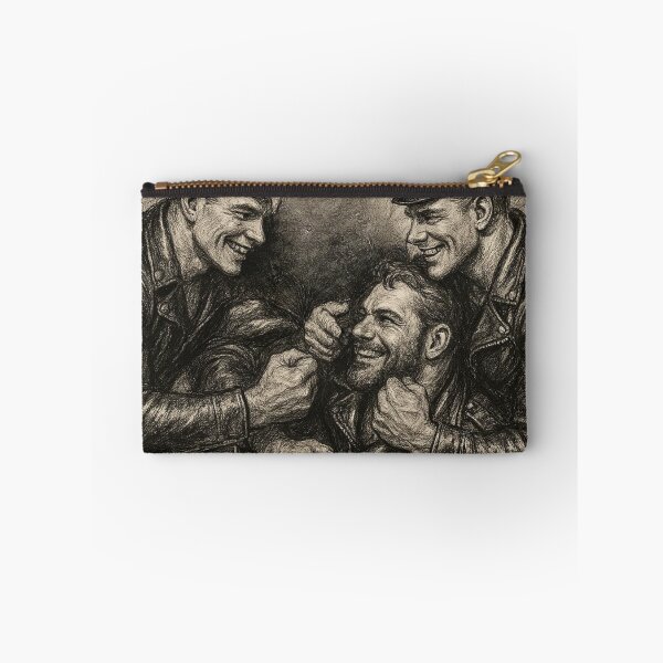 Item preview, Vintage Leather Legends Charcoal Sketch Berlin Bikers Summer Fun Tom of Finland Tribute designed and sold by ItsAKinkThing.