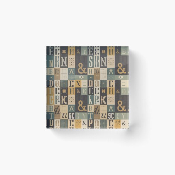 Item preview, Vintage Typography Seamless Pattern – Retro Letters & Ampersands designed and sold by Midnight Veil Designs.