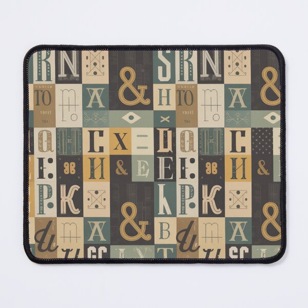 Item preview, Vintage Typography Seamless Pattern – Retro Letters & Ampersands designed and sold by Midnight Veil Designs.