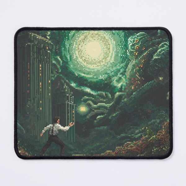 Item preview, Pixel Art Deco Depths – Retro Sci‑Fi Noir Artwork designed and sold by Pixel8Prints.