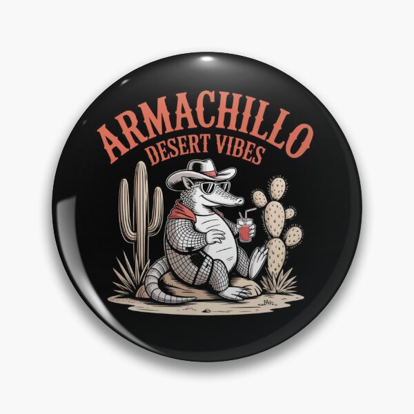 Item preview, Funny Armachillo Desert Vibes Cowboy with Bandana and Drink designed and sold by ZACK ART.