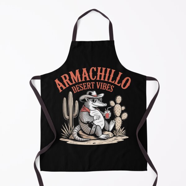 Item preview, Funny Armachillo Desert Vibes Cowboy with Bandana and Drink designed and sold by ZACK ART.
