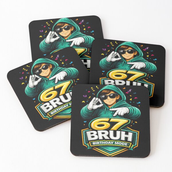 Item preview, 67 Bruh Birthday Mode Cool Gamer Boy Wearing Sunglasses Celebration Gift designed and sold by Serene woods.