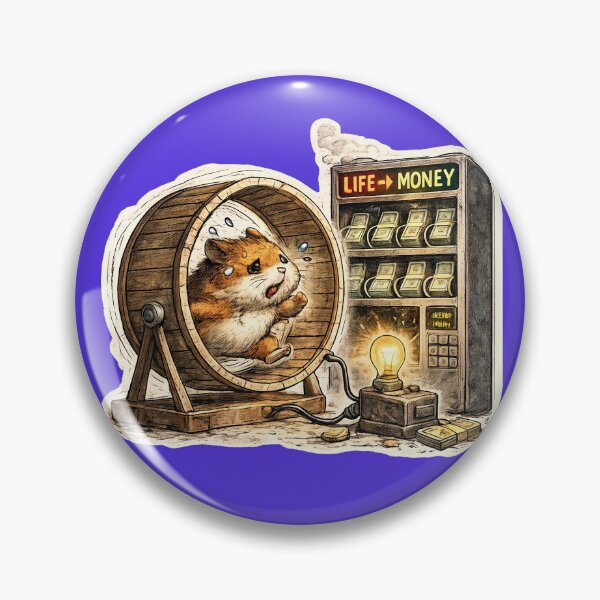 Item preview, Hamster Endless Work Cycle Sticker – Deep Life Humor Animal Art designed and sold by Felixuss.