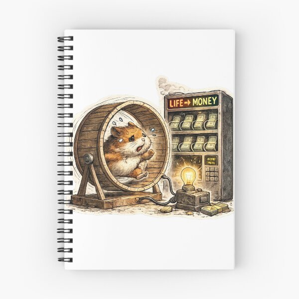 Item preview, Hamster Endless Work Cycle Sticker – Deep Life Humor Animal Art designed and sold by Felixuss.